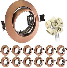 Wondlumi 12x Einbaustrahler LED GU10 Rahmen 68mm