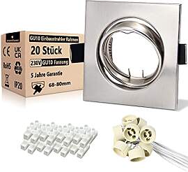 Wondlumi 20x LED Einbaustrahler Rahmen GU10