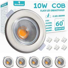 Wondlumi 6er LED Einbaustrahler 10W Set LED Spot