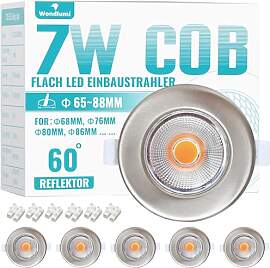 Wondlumi 6er LED Einbaustrahler 7W Set LED Spots