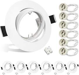 Wondlumi 6er LED Einbaustrahler GU10 Rahmen