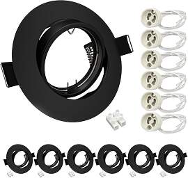 Wondlumi 6er LED Einbaustrahler Rahmen Set GU10