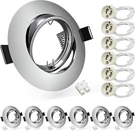 Wondlumi 6er Set Einbaustrahler LED GU10 Rahmen