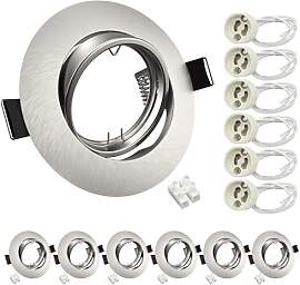 Wondlumi 6er Set LED Einbaustrahler Rahmen GU10