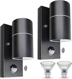 Wondlumi Aussenlampe mit Bewegungsmelder Set GU10