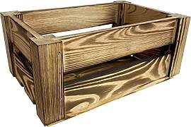 WoodGall Geflammte Holzkiste Vintage ohne Deckel