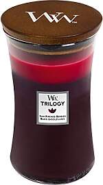 WoodWick Große Trilogy-Duftkerze im Sanduhrglas