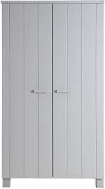Woood Kleiderschrank aus Kiefernholz betongrau, 2