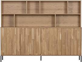 Woood Wandschrank in beiger Eiche, 4 Türen, 7
