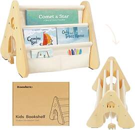 wooshwa Bücherregal Kinder mit Doppelter Seite,