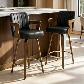 WOOW DEPOT Barhocker 2er Set 360° Drehbar mit