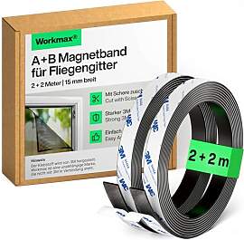 WORKMAX® A+B Magnetband für Fliegengitter &