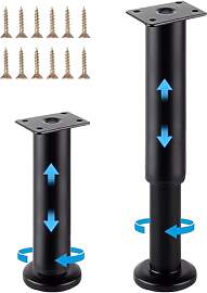 Worown 2 Stück Edelstahl Verstellbare Füße für 