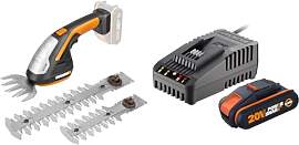 Worx WG801E.9 20V Akku-Gras- und Strauchschere