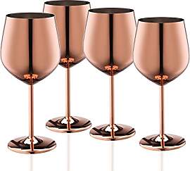WOTOR Rosegold Weingläser 4er Set, 540ml