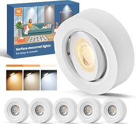 wowatt 6er Set Deckenspots Weiß, 5.5W 550LM LED