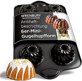 Wrenbury Mini Gugelhupfform 6er Blech Karbonstahl