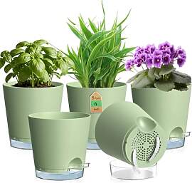 WSMKSZ 15 cm Blumentopf Selbstbewässernd, 5er Set 
