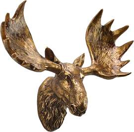 Wswqop Wandstatue Geweih Tierkopf Wandfigur