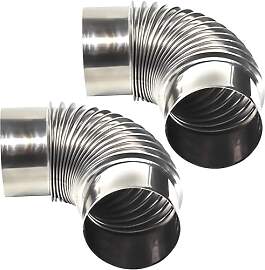 WuCaZRRsy 90° Bogen Ofenrohr 12cm, 2 Stück