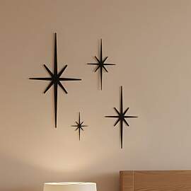WVOPIAHY Atomic Stars Retro Wanddekoration,