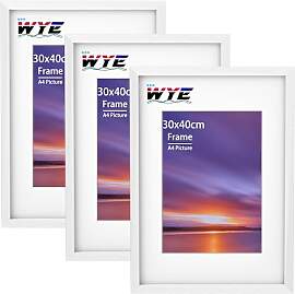 wyewye 30x40 cm Bilderrahmen 3er-Pack Holz, Acryl