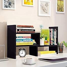 Wylnsie Desktop-Bücherregal aus Holz, Tischregal