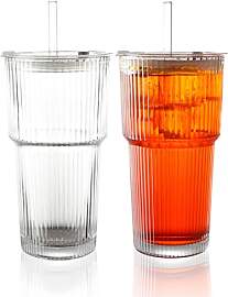 Wynthex 2 Stück 400ml Trinkbecher mit Deckel und