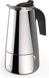 Xavax Espressokocher aus Edelstahl für 4 Tassen,