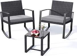 Xbro Balkonmöbel Set 3 Teilig, Gartentisch und