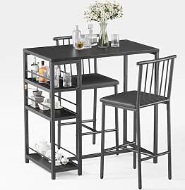 Xbro Bartisch Set 3-teilig, Bartisch mit Barhocker 