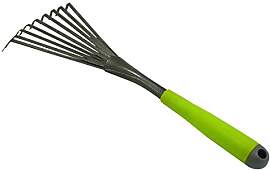 Xclou Kleinbesen in Schwarz, pulverbeschichteter