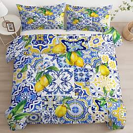 XCQHZYQ Bettbezug 135 x 200 cm Zitrone