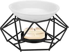 XFLYP Duftlampe aus Metall und Keramik, Kerze