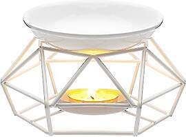 XFLYP Duftlampe aus Metall und Keramik, Kerze