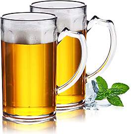 XGzhsa Biergläser, Halber Liter Bierkrug mit
