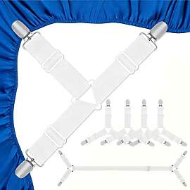XHTXHT 5 Stück Bettlakenspanner Verstellbar mit