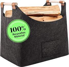 XHYASD 60L Holzkorb für Kaminholz, XL Extra