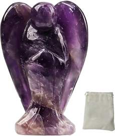 XiDeShop Natürliche Amethyst Schutzengel Statue,