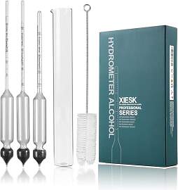 XIESK Alkoholmeter Hydrometer 0-100 VOL% für