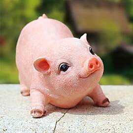 XIFIRY Tier-Gartenzwerge, Statue, süßes Schwein, 