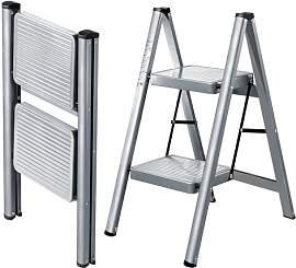 XinSunho Leiter 2 Stufen, Trittleiter Klappbar,