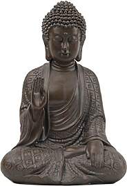 Xintim Buddha Figur in Braun - Kleine Zen
