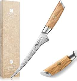 XINZUO 17,8cm Damastpulverstahl Filetiermesser, 73 