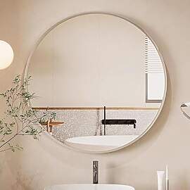 xixi-home Runder Spiegel 50cm Rund Wandspiegel