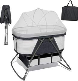 XJD Baby Beistellbett, 2 in 1 Babybett klappbar,