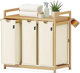 XMHome Wäschekorb 3 fächer 148L großer