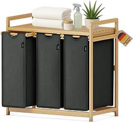 XMHome wäschekorb 3 fächer 148L großer