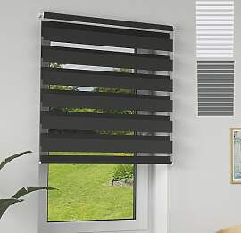 XMTECH Doppelrollo Klemmfix ohne Bohren Schwarz