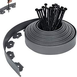 XMTECH Flexible Rasenkante Kunststoff 10m, mit 30